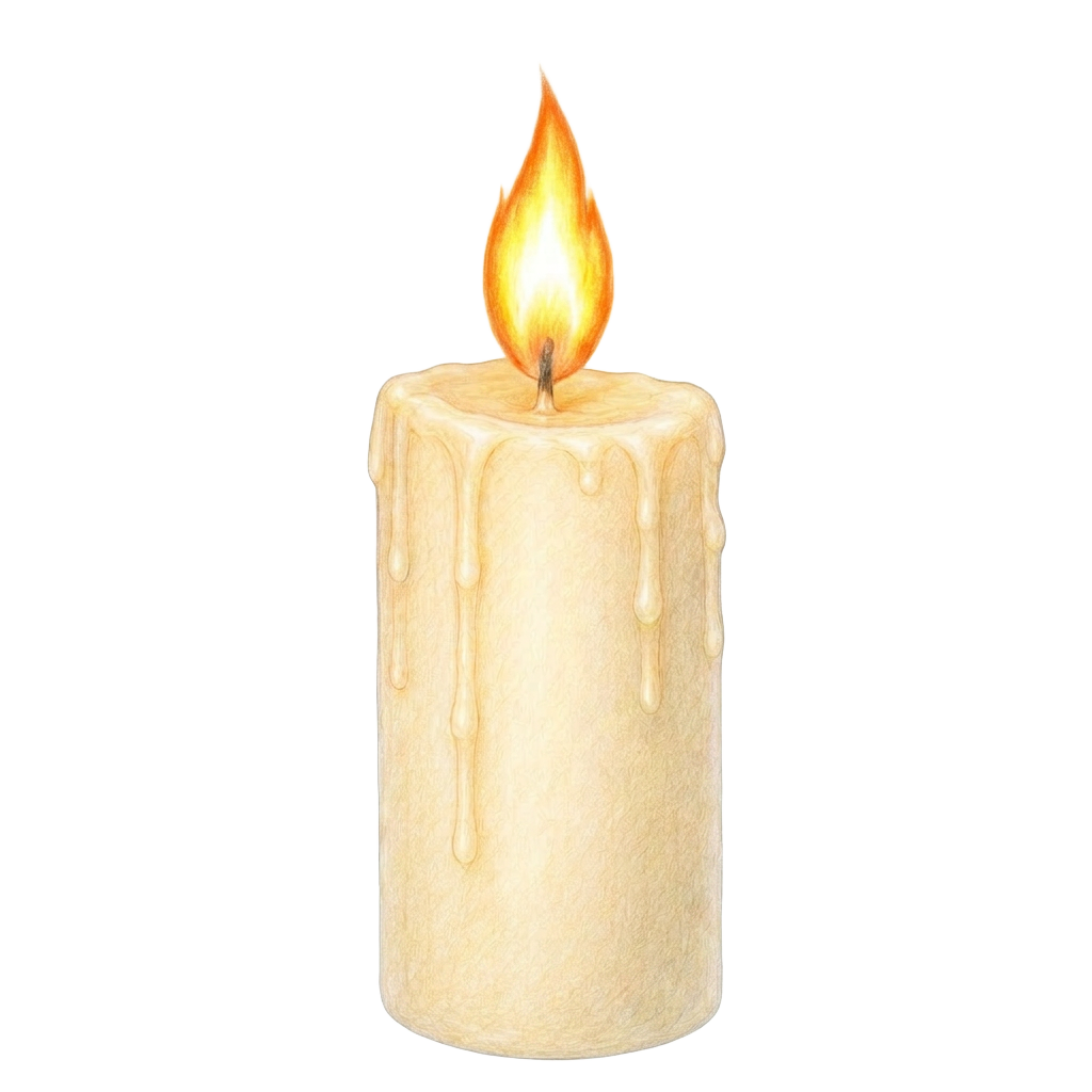 Warm candle flame